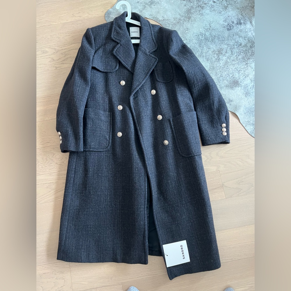 Sandro Wool Coat - Picture 6 of 7
